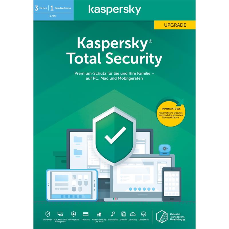 ANTIVIRUS KASPERSKY 2020 TOTAL SECURITY 1 LICENCIA + SAFE KIDS (LIC.ELECT)