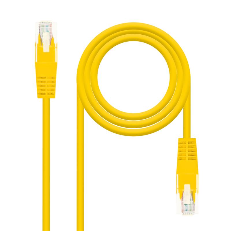 CABLE DE RED CAT.6 UTP 1M NANOCABLE YELLOW