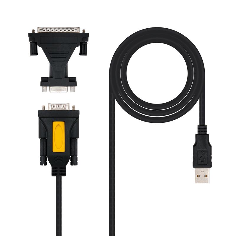CABLE SERIE – USB 2.0 AM/RS232 1.8M NANOCABLE