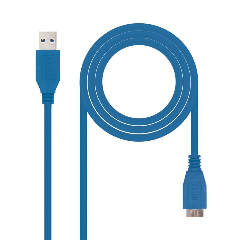 CABLE USB 3.0 AM MICRO BM 2M NANOCABLE BLUE