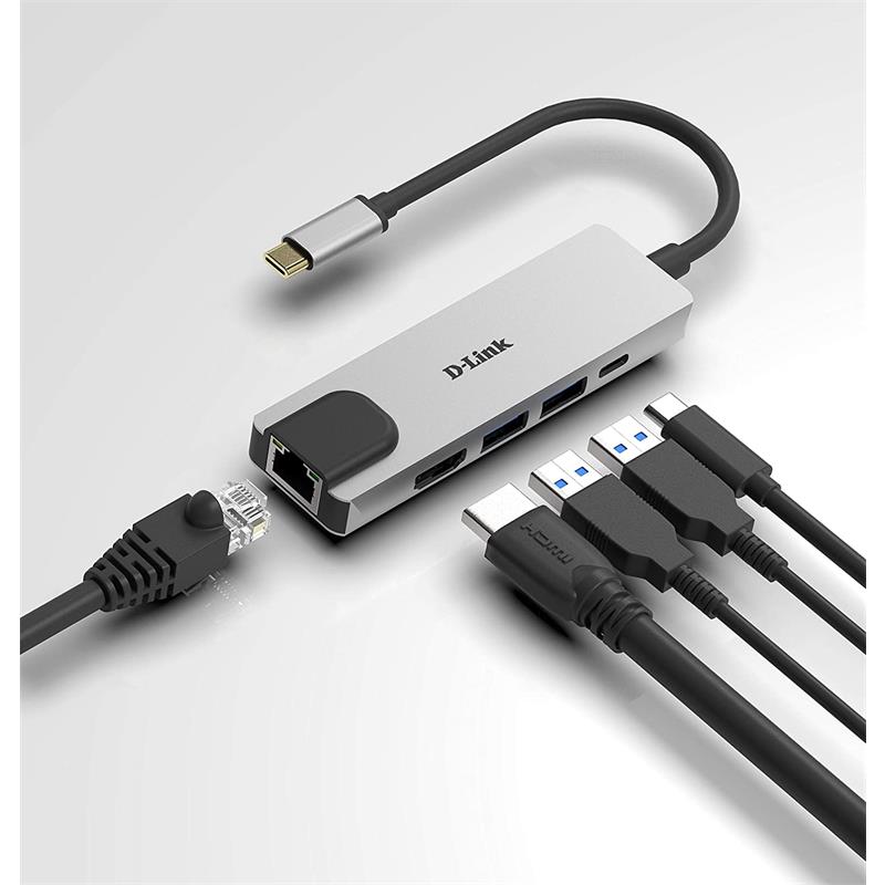 HUB USB D-LINK 5 EN 1 DUB-M520 USB TIPO C