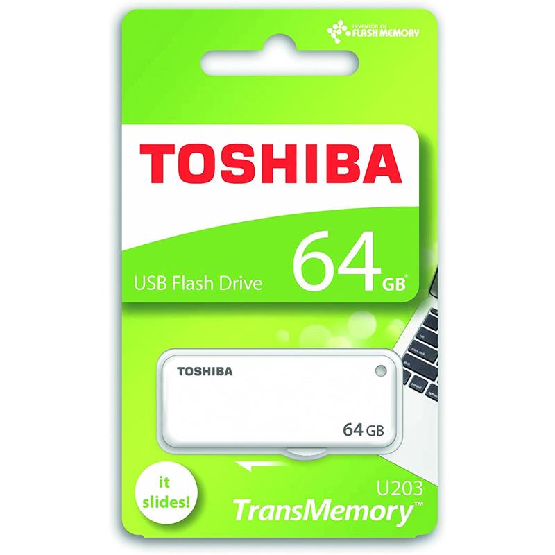 PEN DRIVE 64GB TOSHIBA USB CLICK WHITE