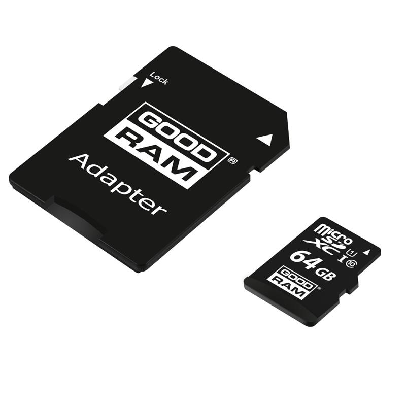 MEMORIA MICRO SD 64GB GOODRAM C10 + ADAPTADOR SD