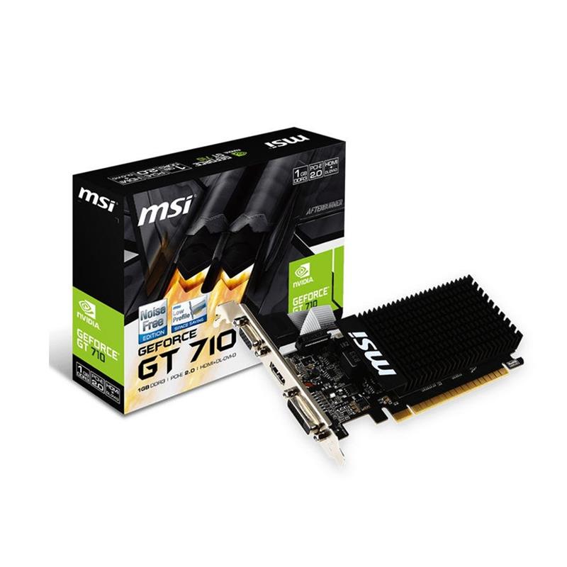 TARJETA DE VIDEO MSI GT710 1GB DDR3 VGA + DVI + HDMI LOW PROFILE